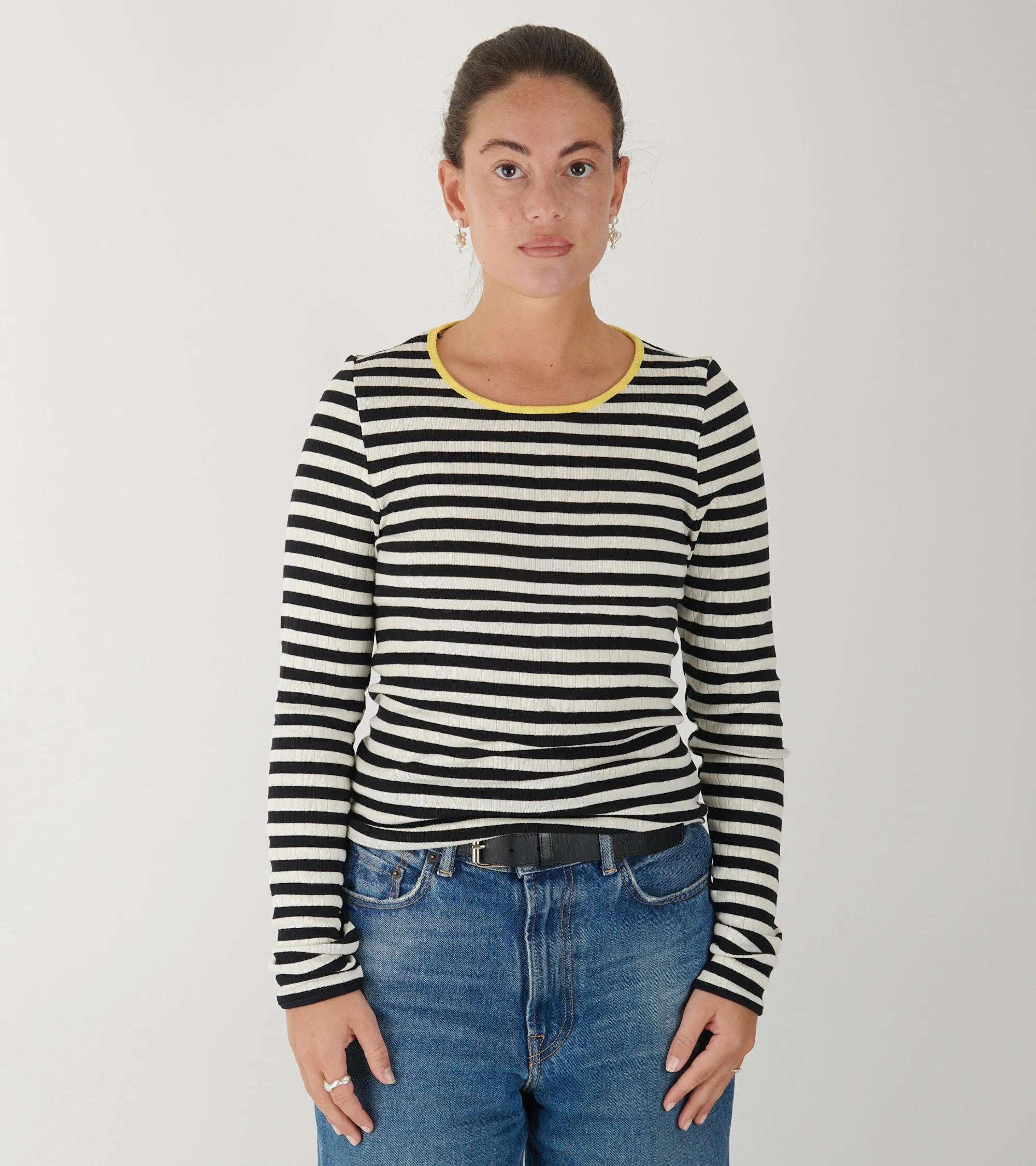 101 Rib Black/Ecru/Lemon