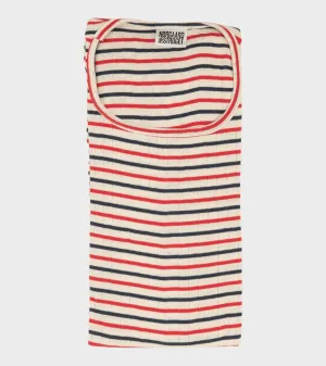 101 Rib Ecru/Red/Navy