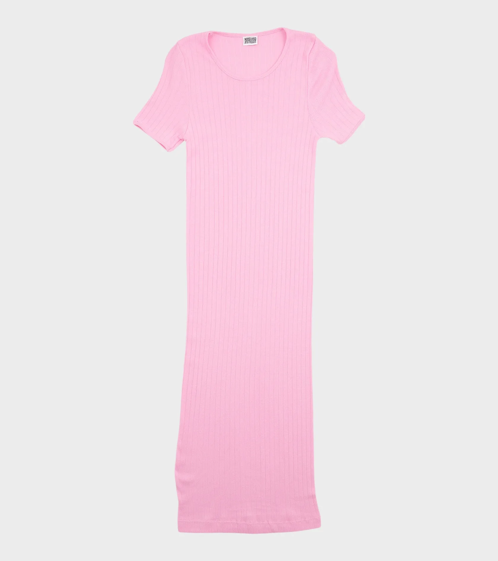 101 Short Sleeve John Rib Dress Bubblegum Pink