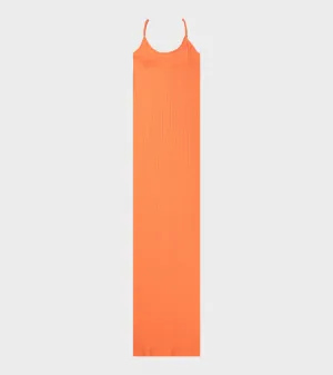 101 Strap Rib Dress Orange