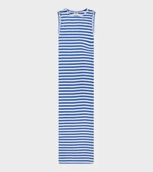 101 Tank Rib Dress Cobalt Blue/Ecru