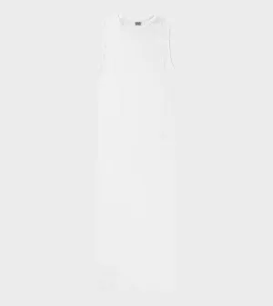 101 Tank Rib Dress White