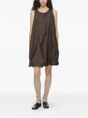 AMOMENTO - Women Nylon Volume Mini Dress