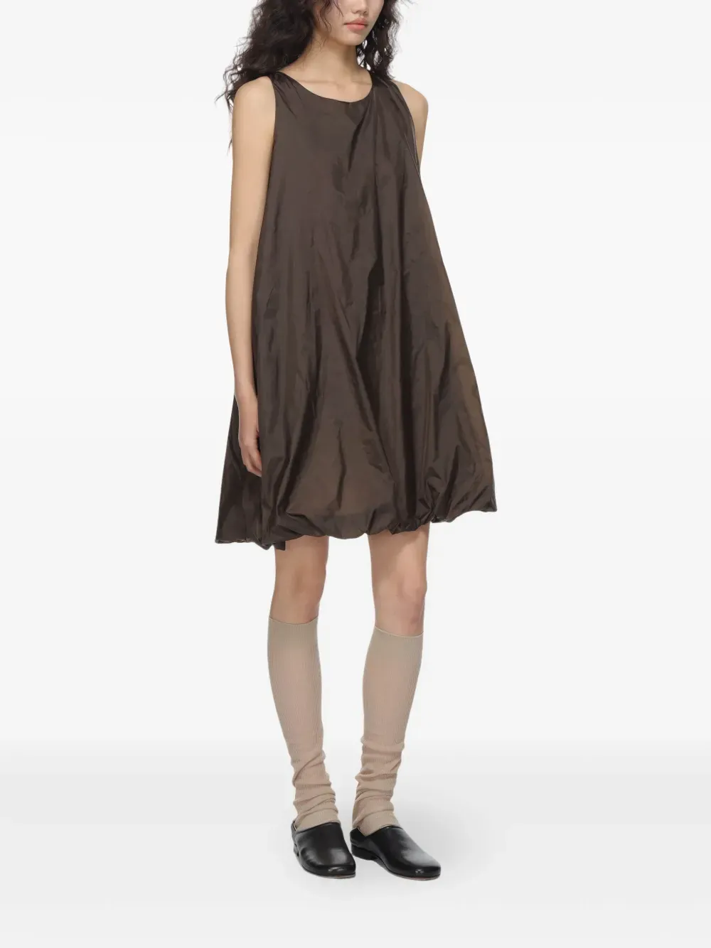 AMOMENTO - Women Nylon Volume Mini Dress