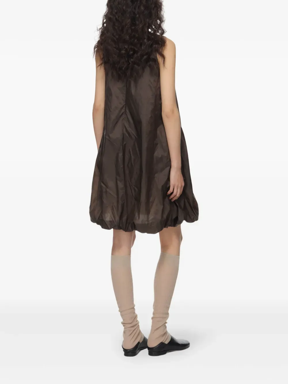 AMOMENTO - Women Nylon Volume Mini Dress