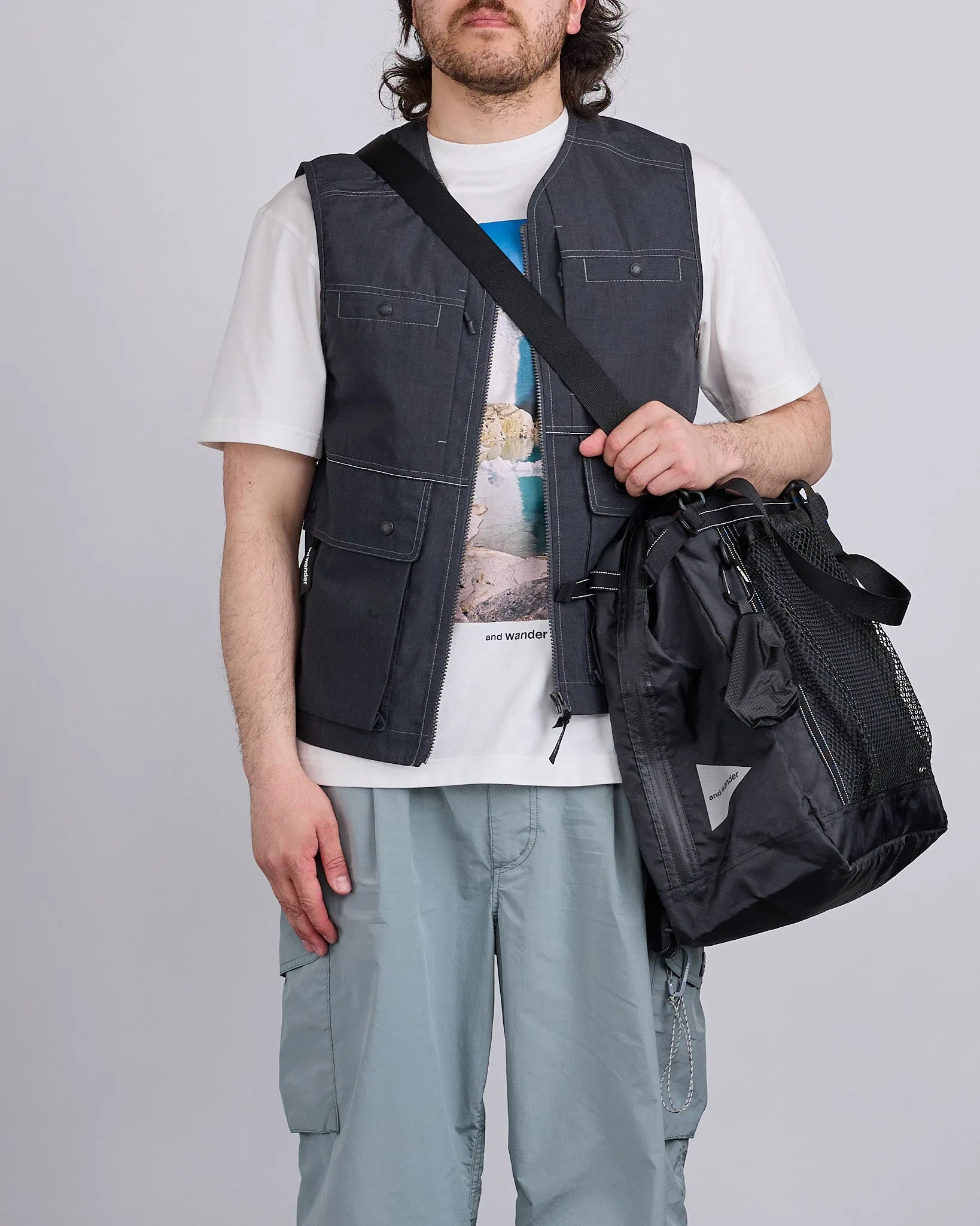 and wander ECOPAK 30L 3 Way Tote Bag Black