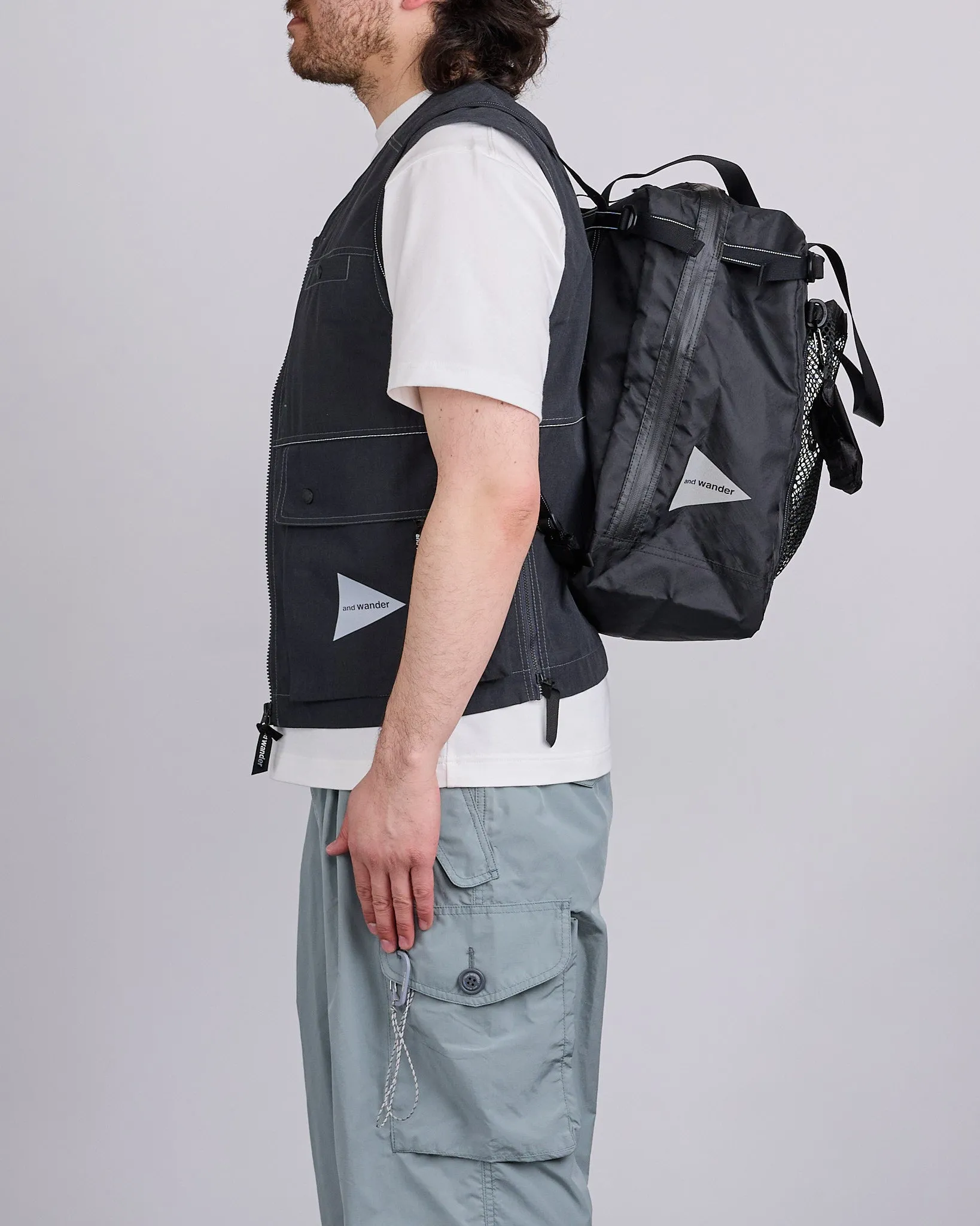 and wander ECOPAK 30L 3 Way Tote Bag Black