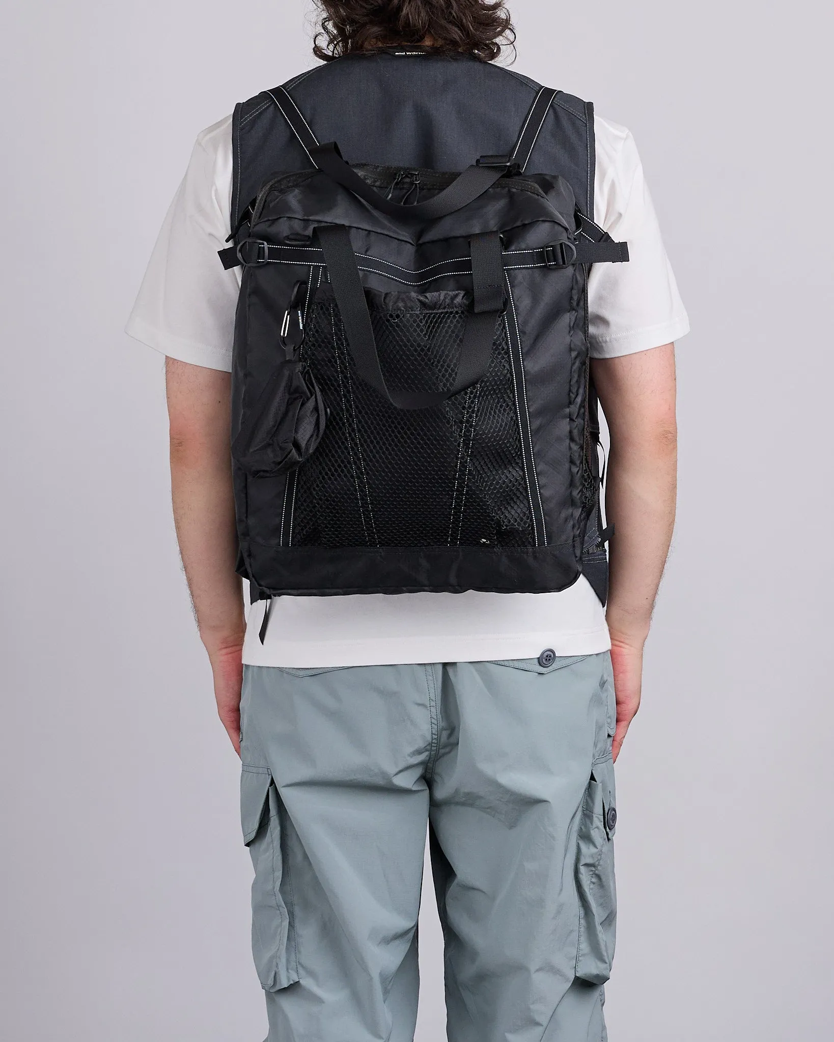 and wander ECOPAK 30L 3 Way Tote Bag Black