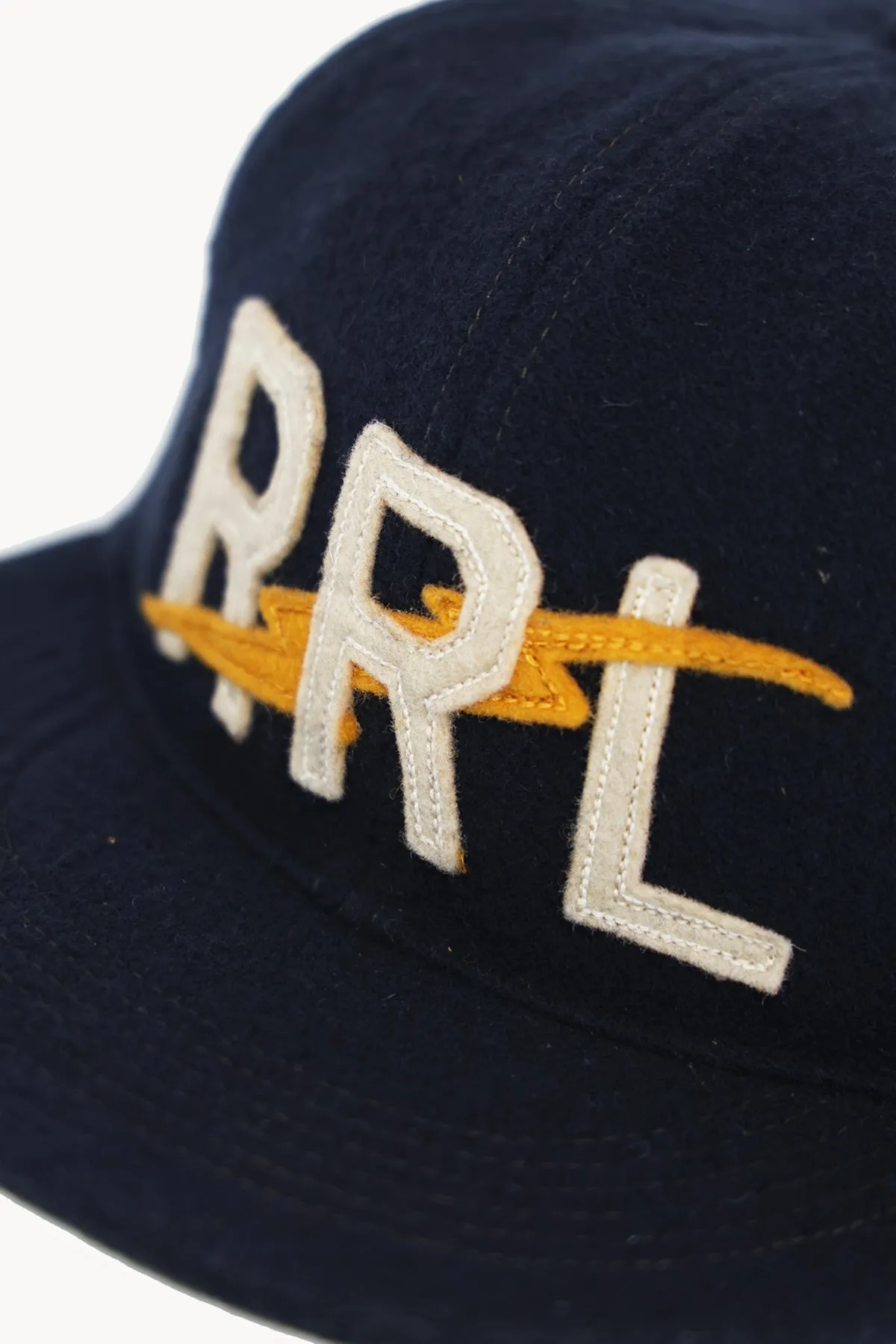 Appliqud Wool-Blend Felt Ball Cap - Navy