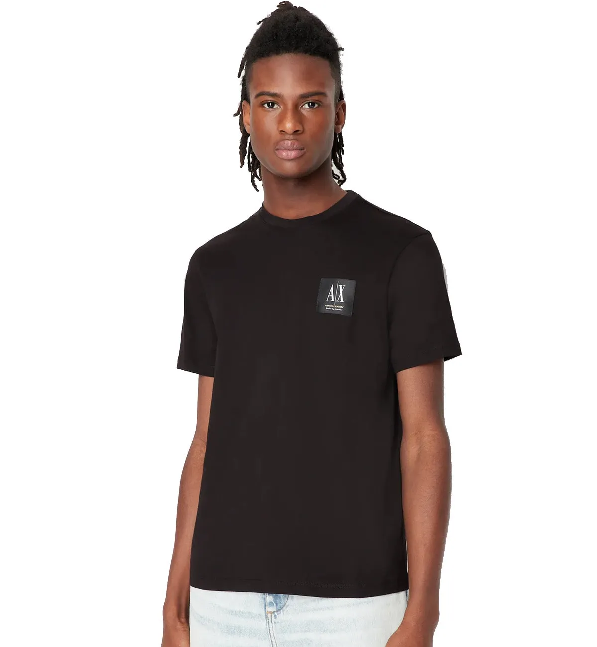 Armani Exchange Basic Chest Logo Tee (Black)