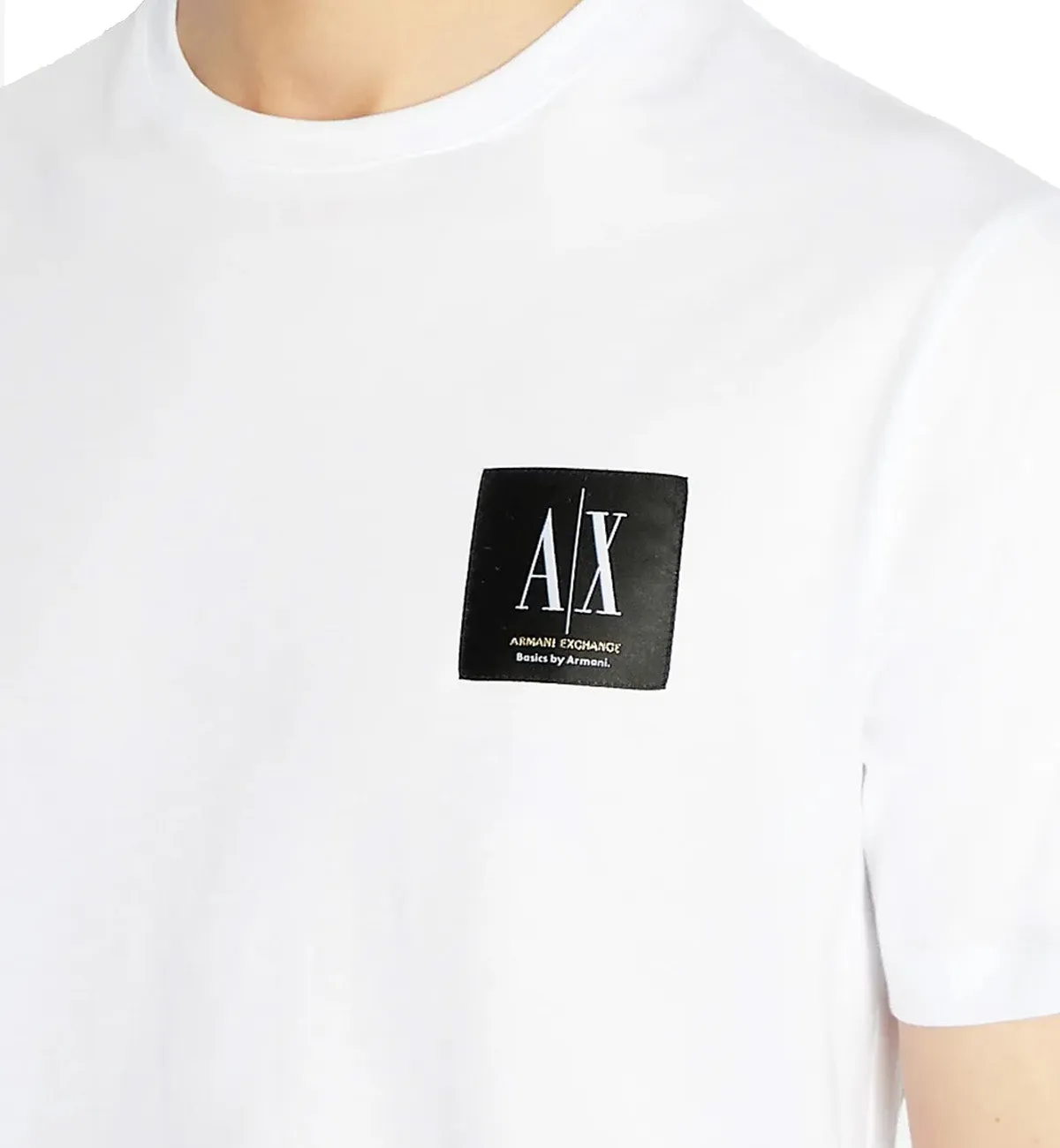 Armani Exchange Basic Chest Logo Tee (White)