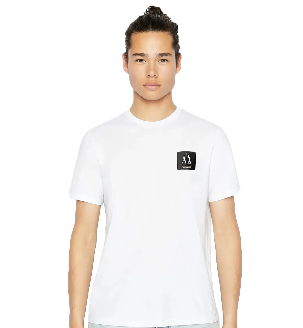 Armani Exchange Basic Chest Logo Tee (White)