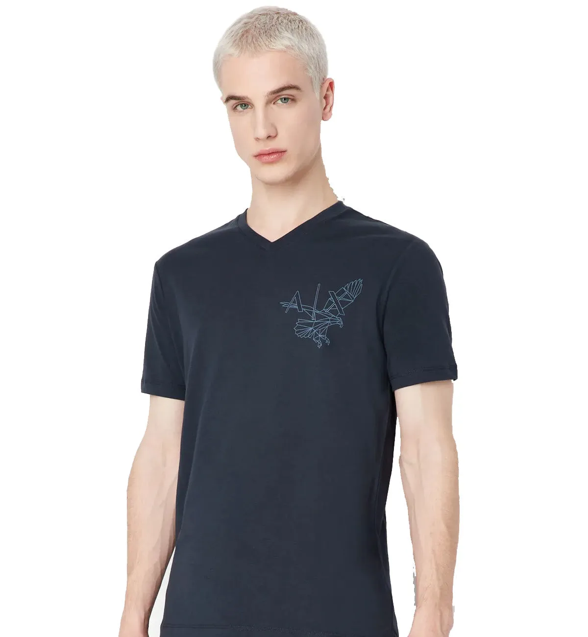 Armani Exchange Eagle Logo Tee(Navy Blue)