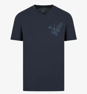 Armani Exchange Eagle Logo Tee(Navy Blue)