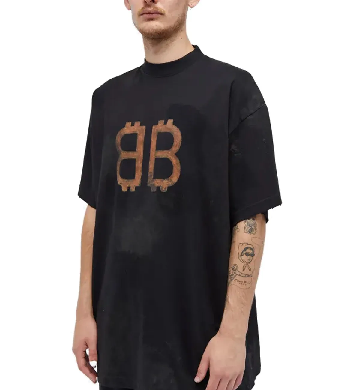 Balenciaga FW23 Cypto Oversized T-Shirt (Black)