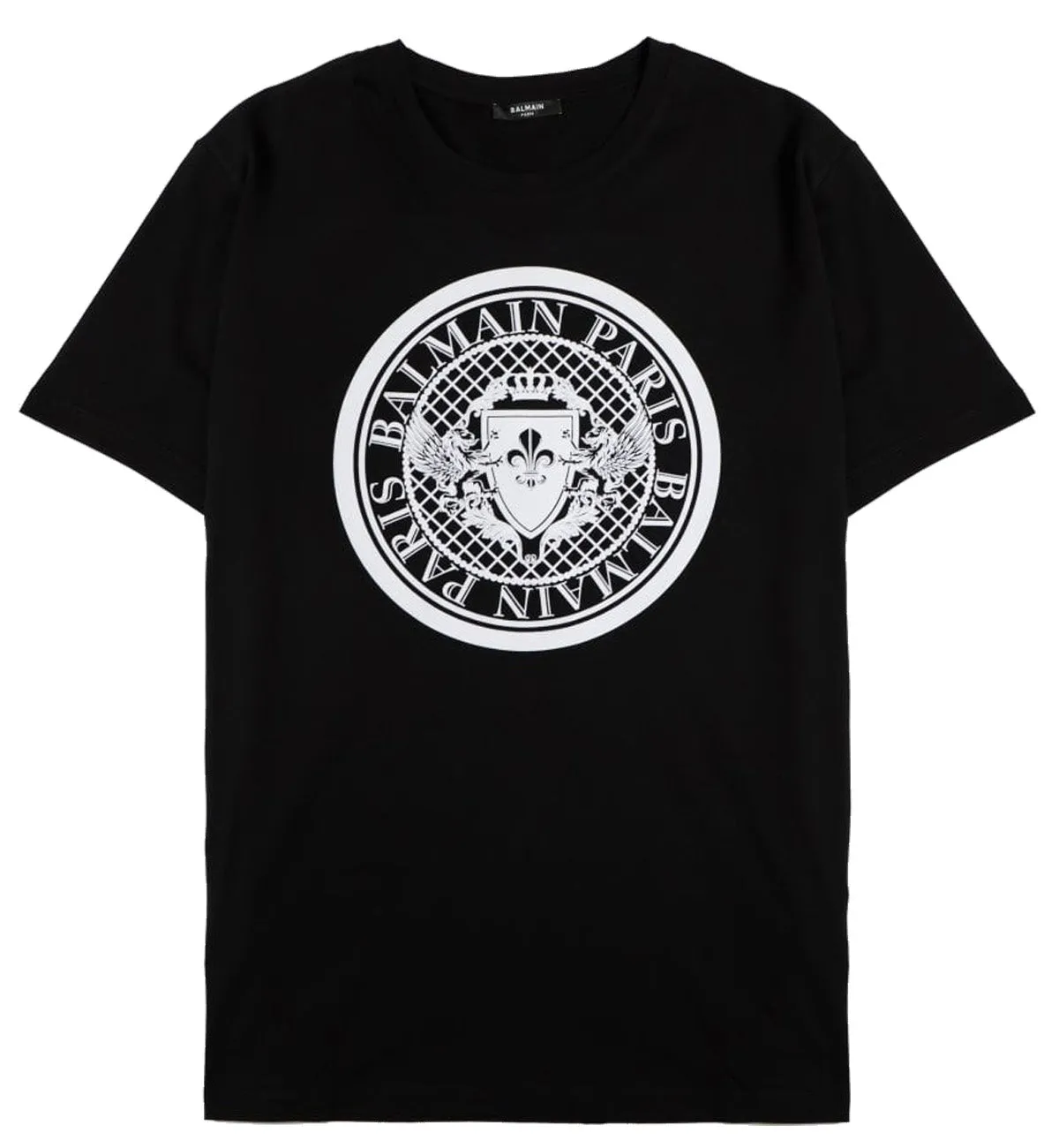 Balmain Flocked Coin T-Shirt (Black)