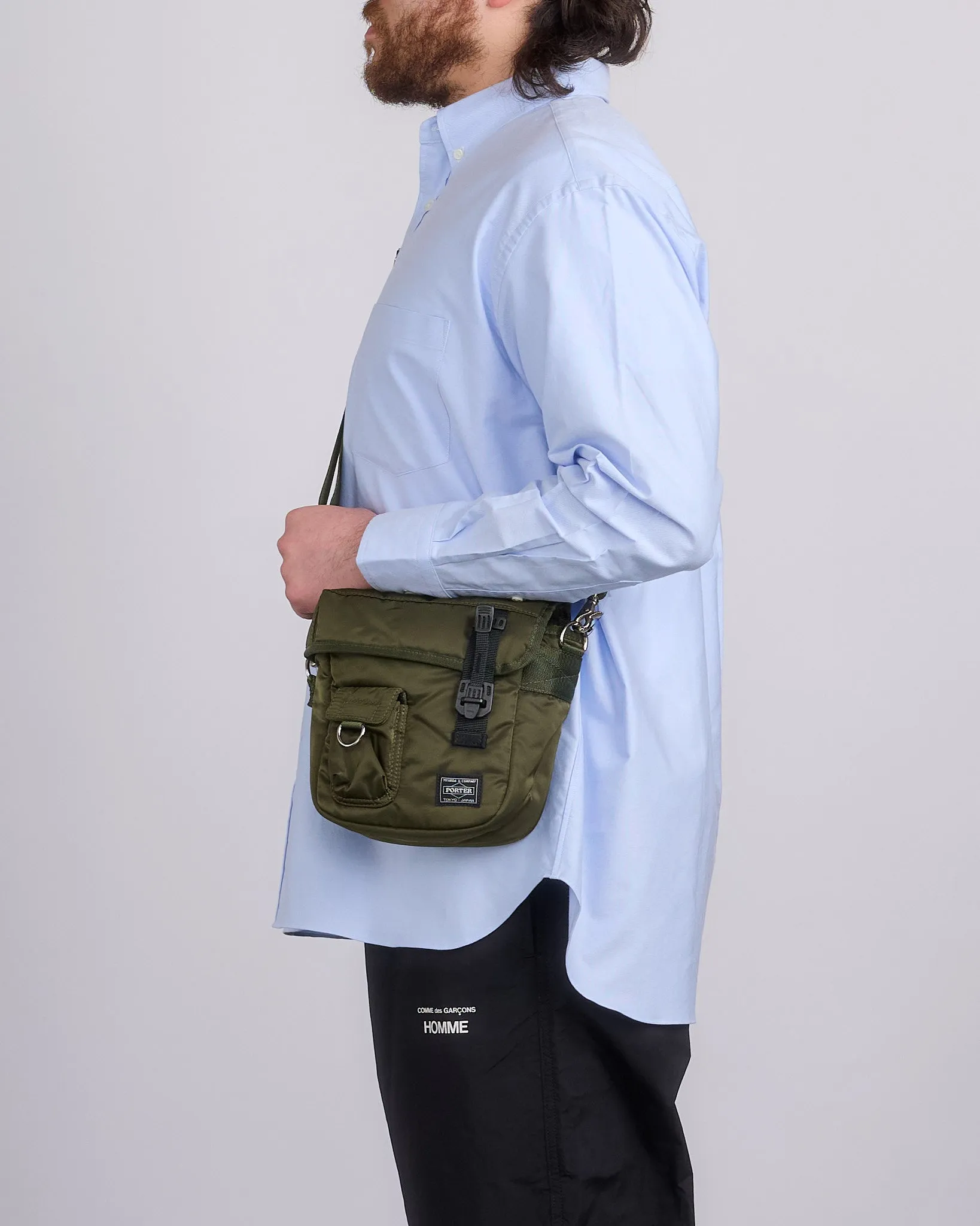 COMME des GARONS HOMME x Porter Keyring Pocket Sidebag Khaki