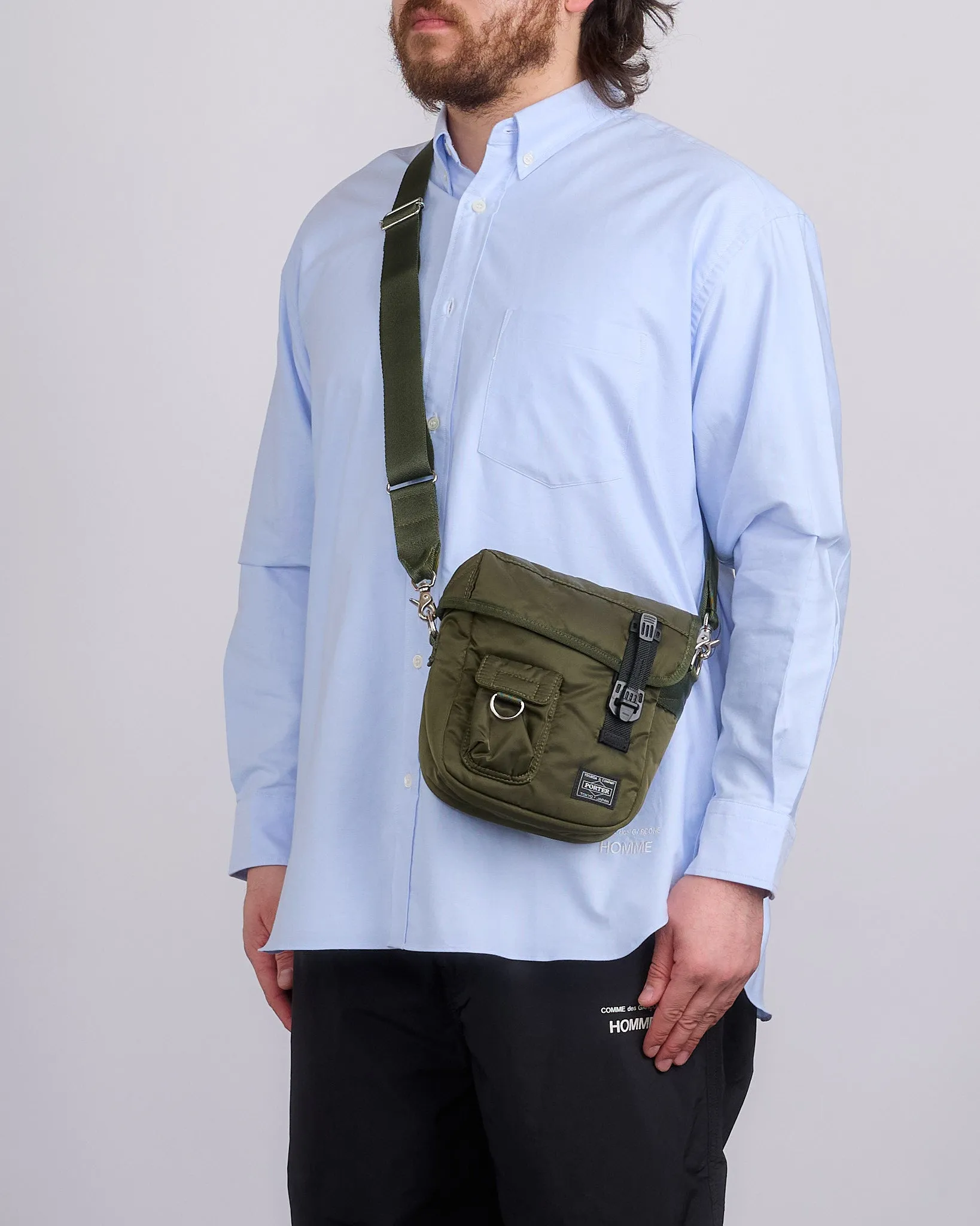 COMME des GARONS HOMME x Porter Keyring Pocket Sidebag Khaki