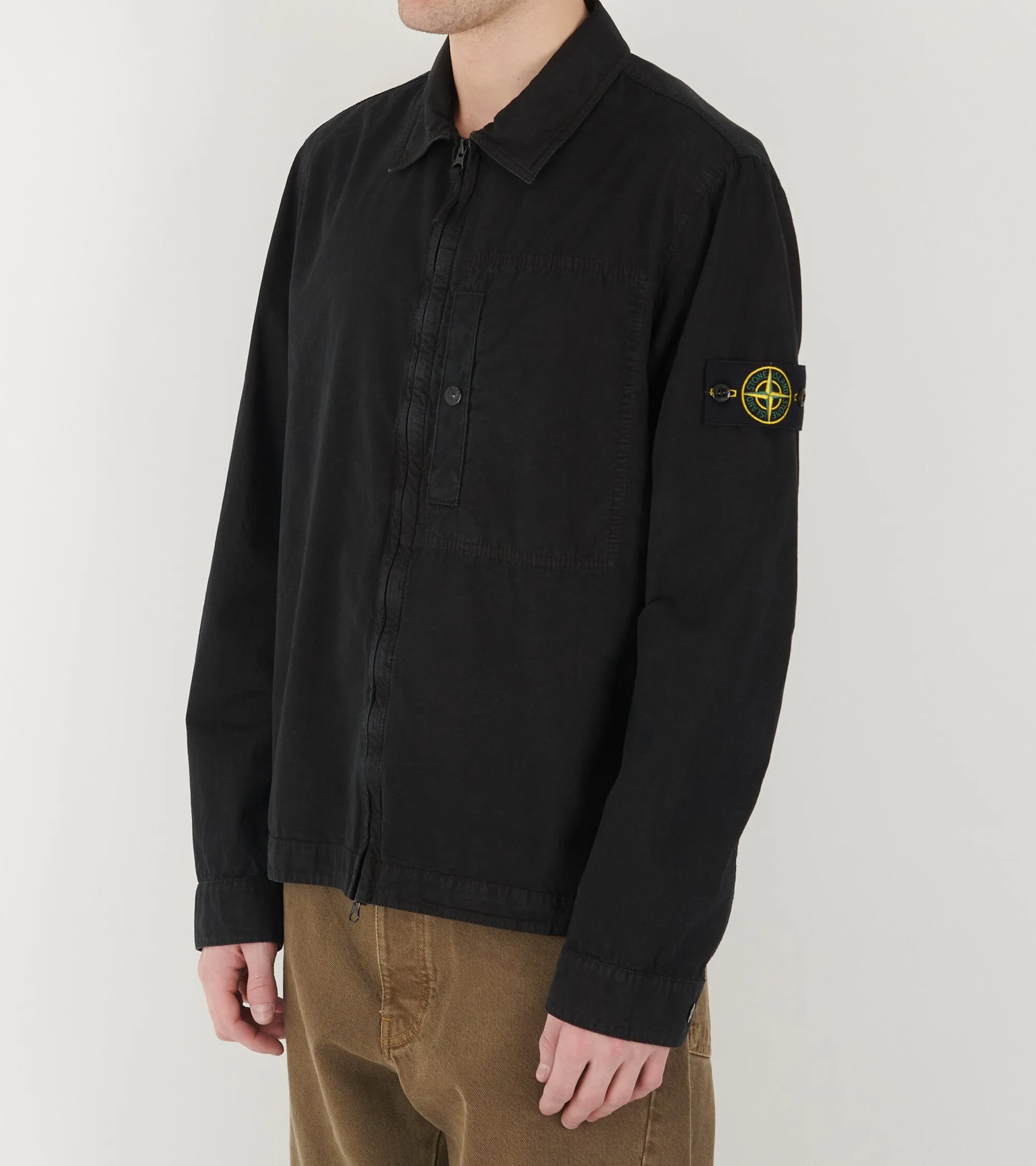 Cotton Canvas Overshirt Black