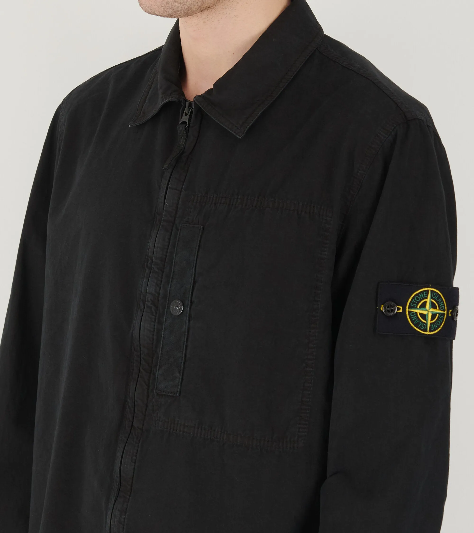 Cotton Canvas Overshirt Black
