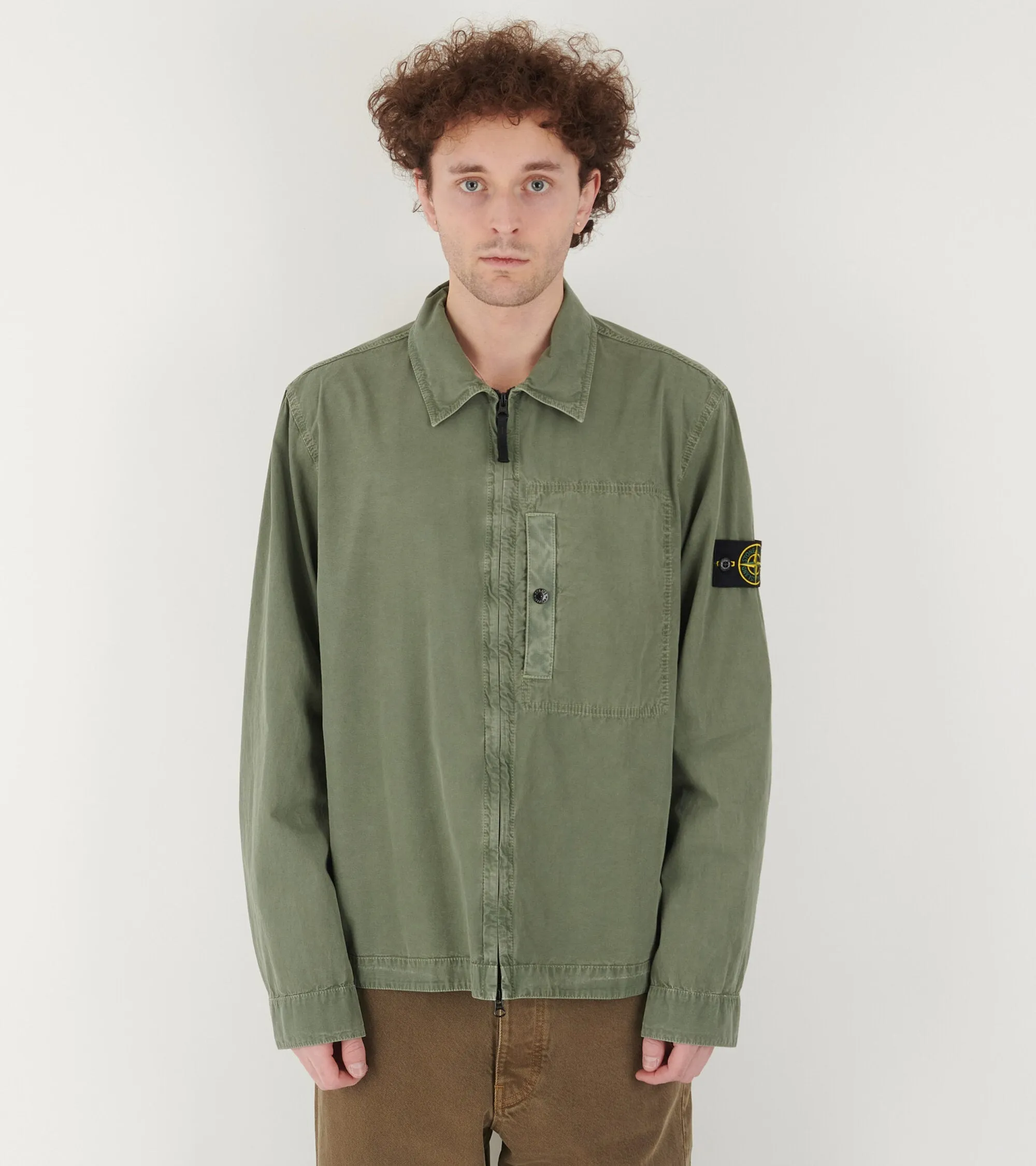 Cotton Canvas Overshirt Green