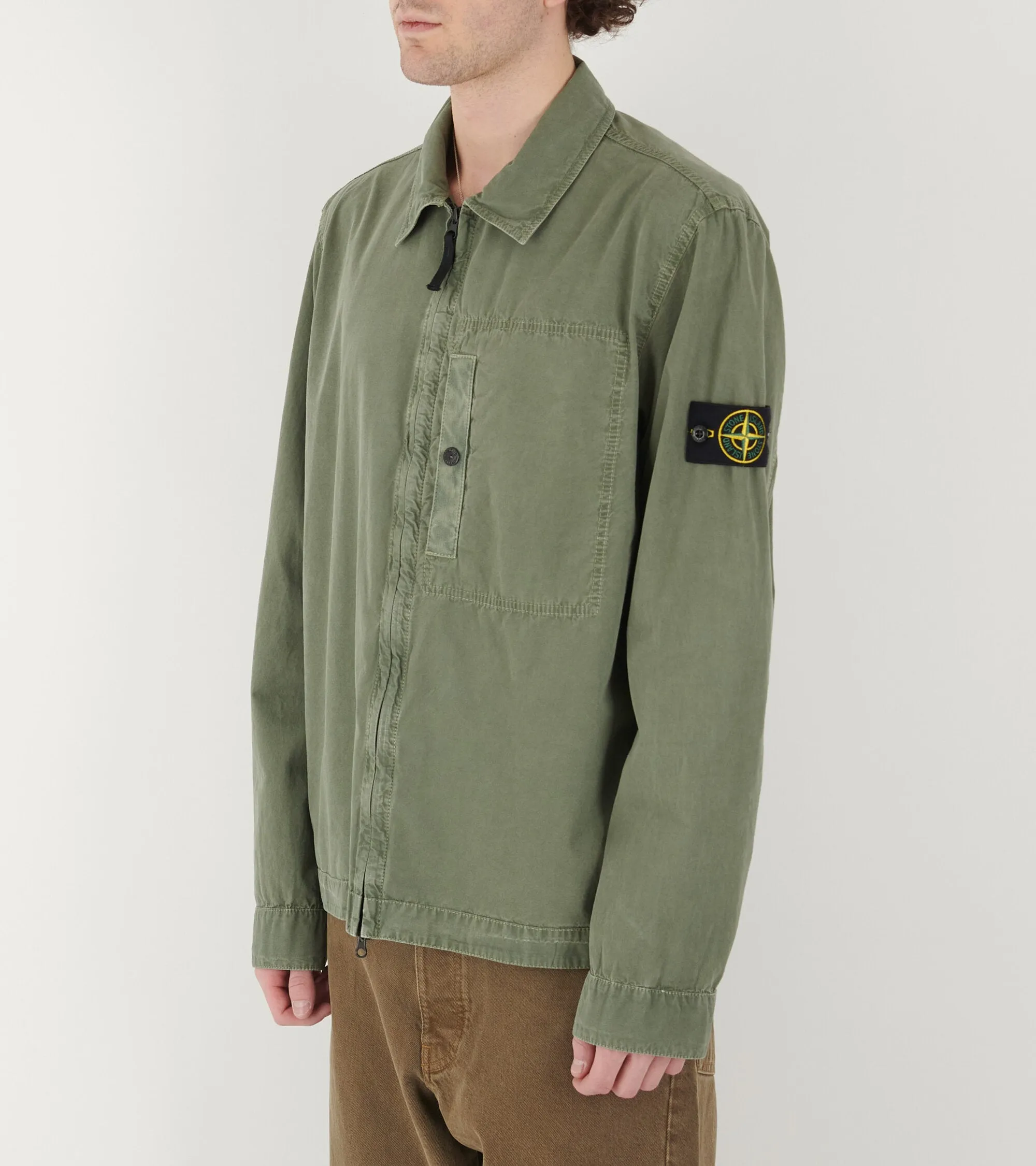 Cotton Canvas Overshirt Green