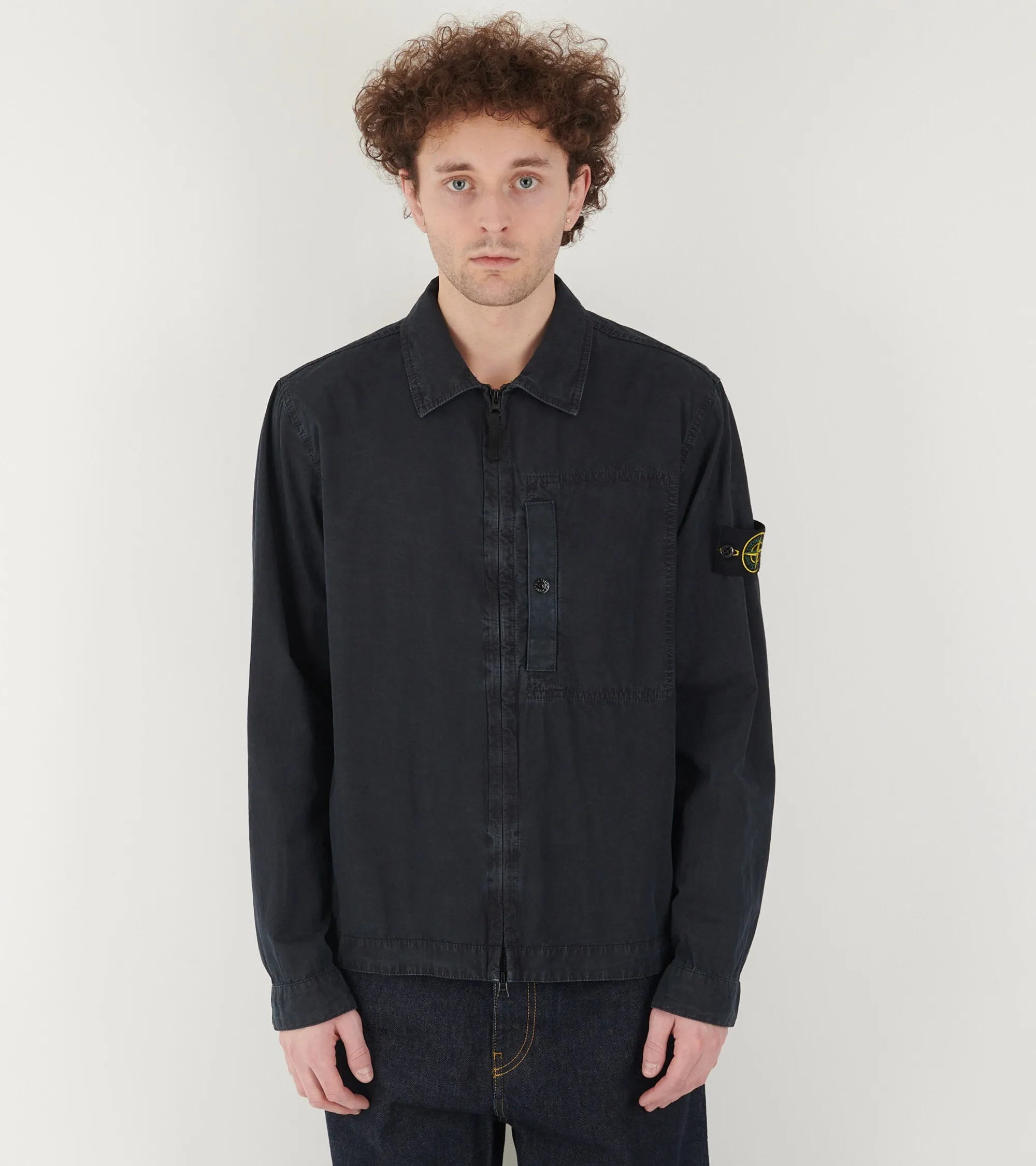 Cotton Canvas Overshirt Navy