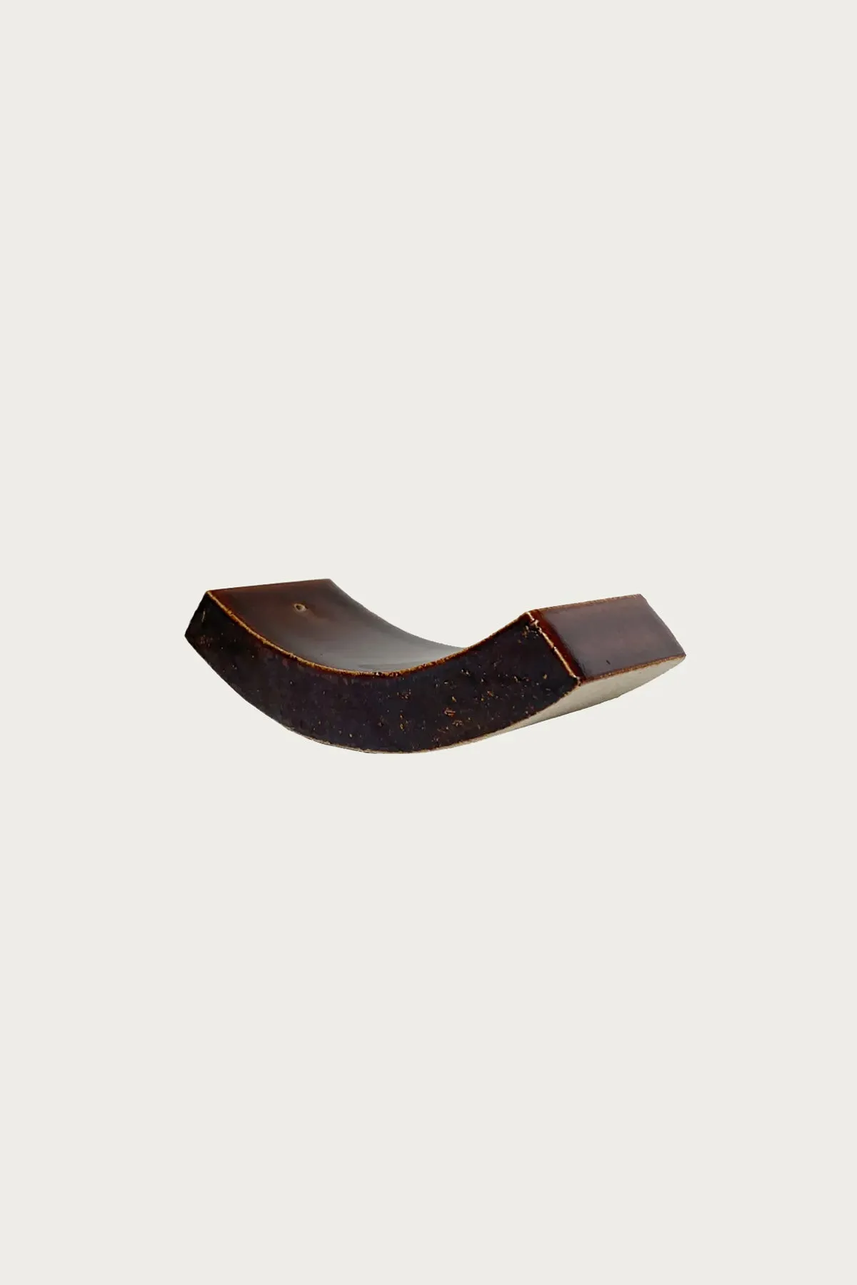 Curve Roof Tile Incense Holder - Earth