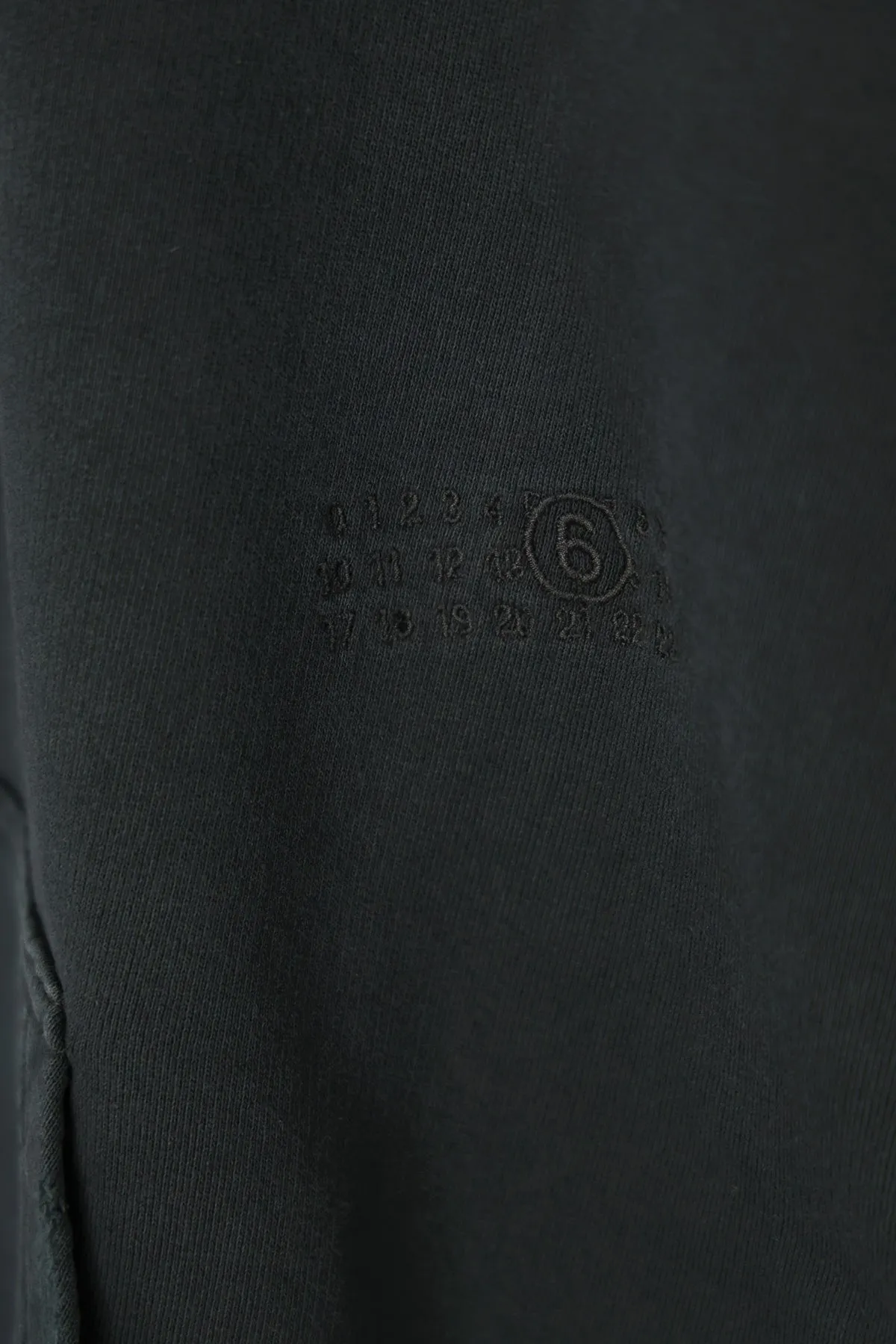 Distressed Numbers Crewneck - Dark Gray
