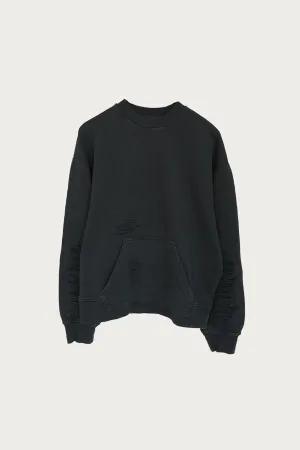 Distressed Numbers Crewneck - Dark Gray