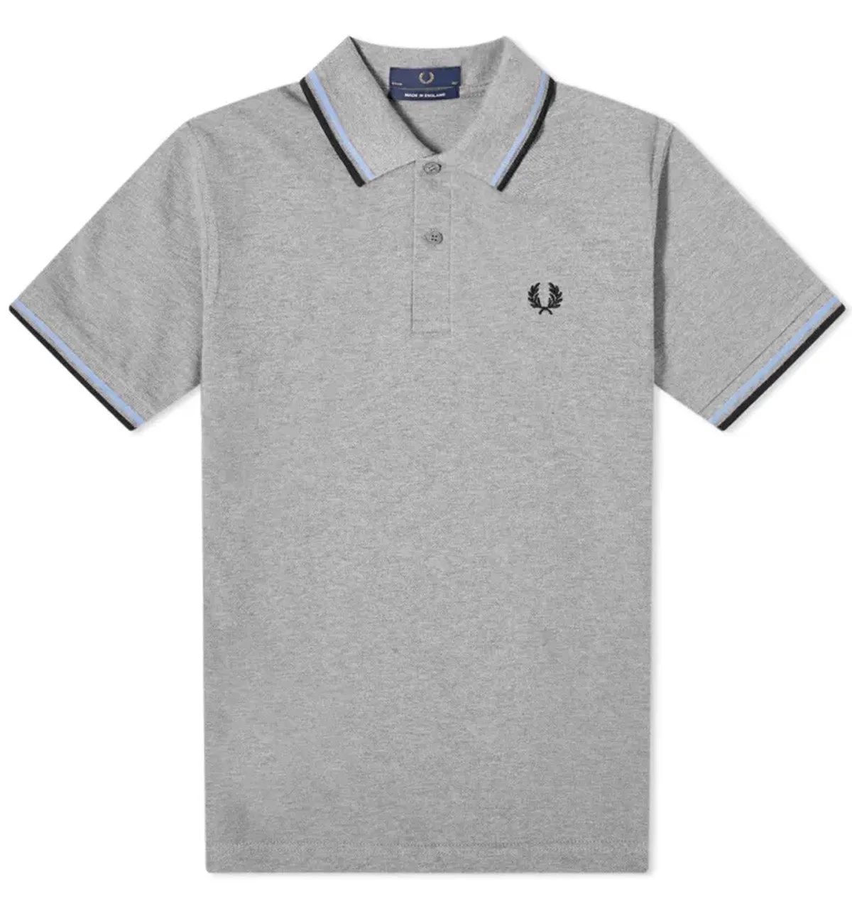 Fred Perry Black Cyan Stripe Grey Polo Shirt
