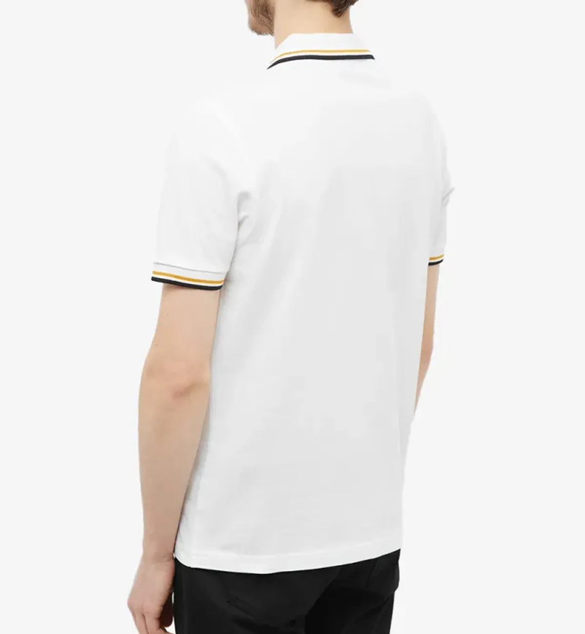 Fred Perry Black Khaki Stripe Beige Polo Shirt