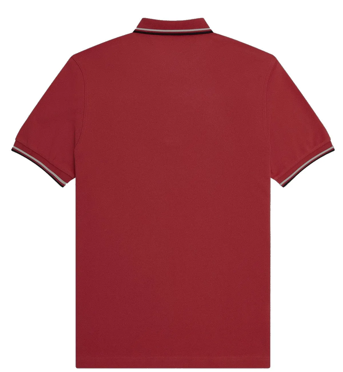 Fred Perry Black White Stripe Maroon Polo Shirt