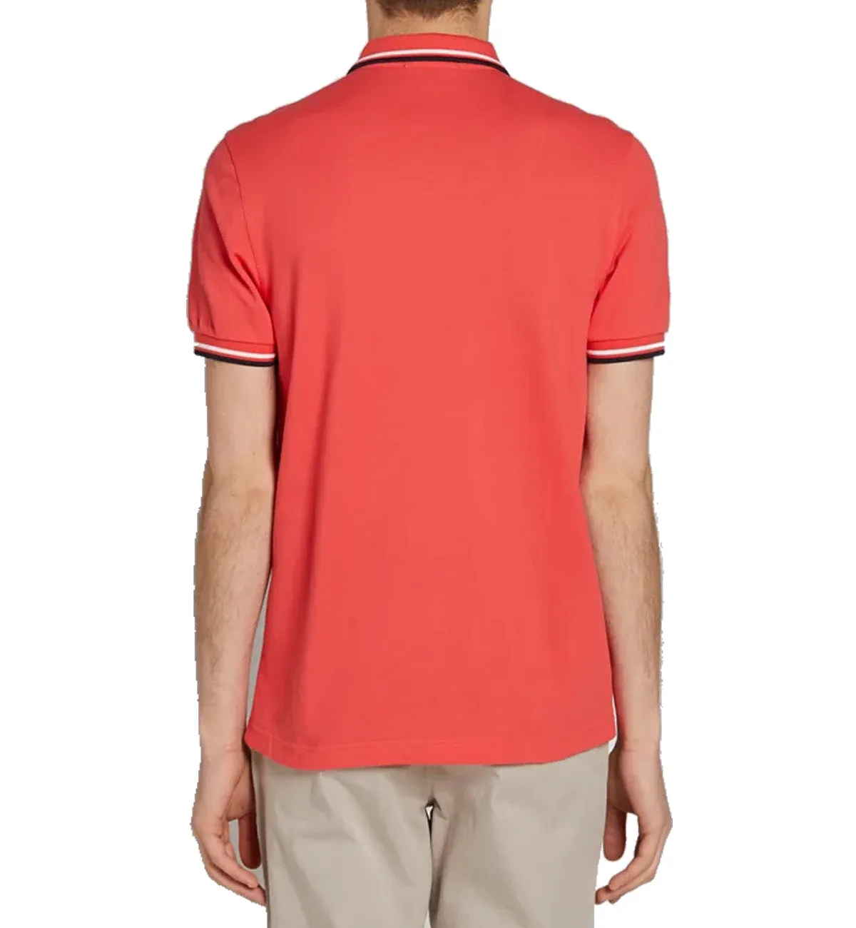 Fred Perry Black White Stripe Tropical Red Polo Shirt