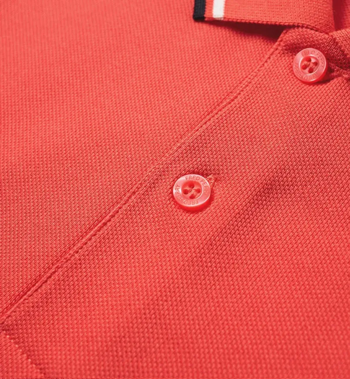 Fred Perry Black White Stripe Tropical Red Polo Shirt
