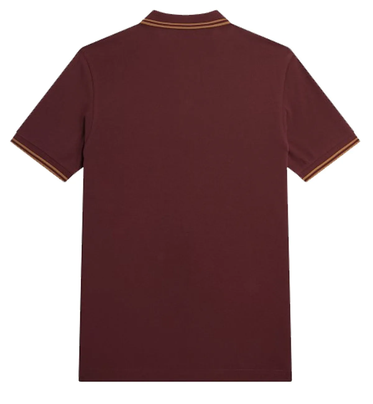 Fred Perry Bronze Double Stripe Oxblood Polo Shirt