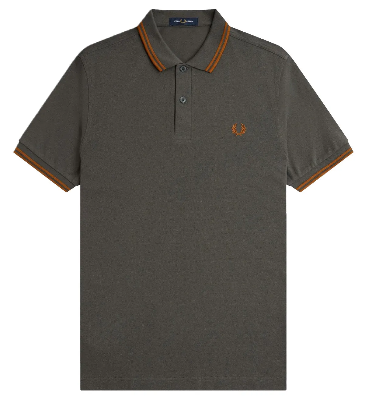 Fred Perry Bronze Double Stripe Polo Grey Shirt