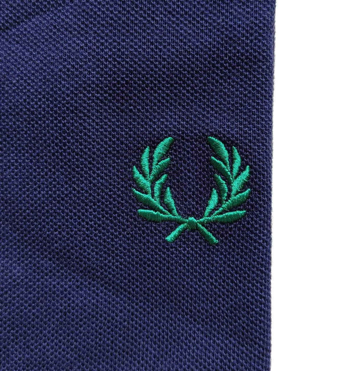 Fred Perry Green White Stripe Navy Polo Shirt