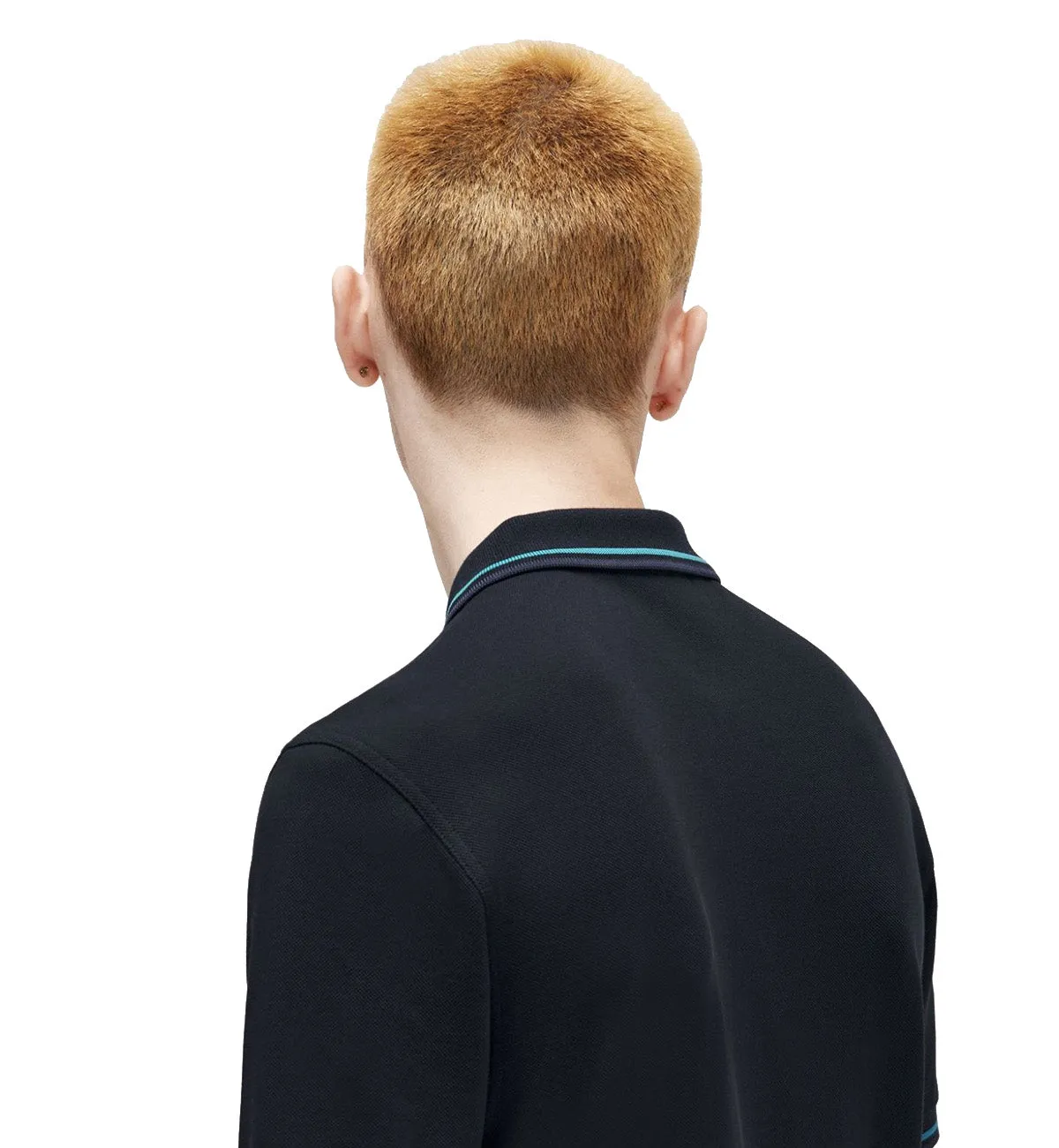 Fred Perry Navy Blue Stripe Polo Navy Shirt