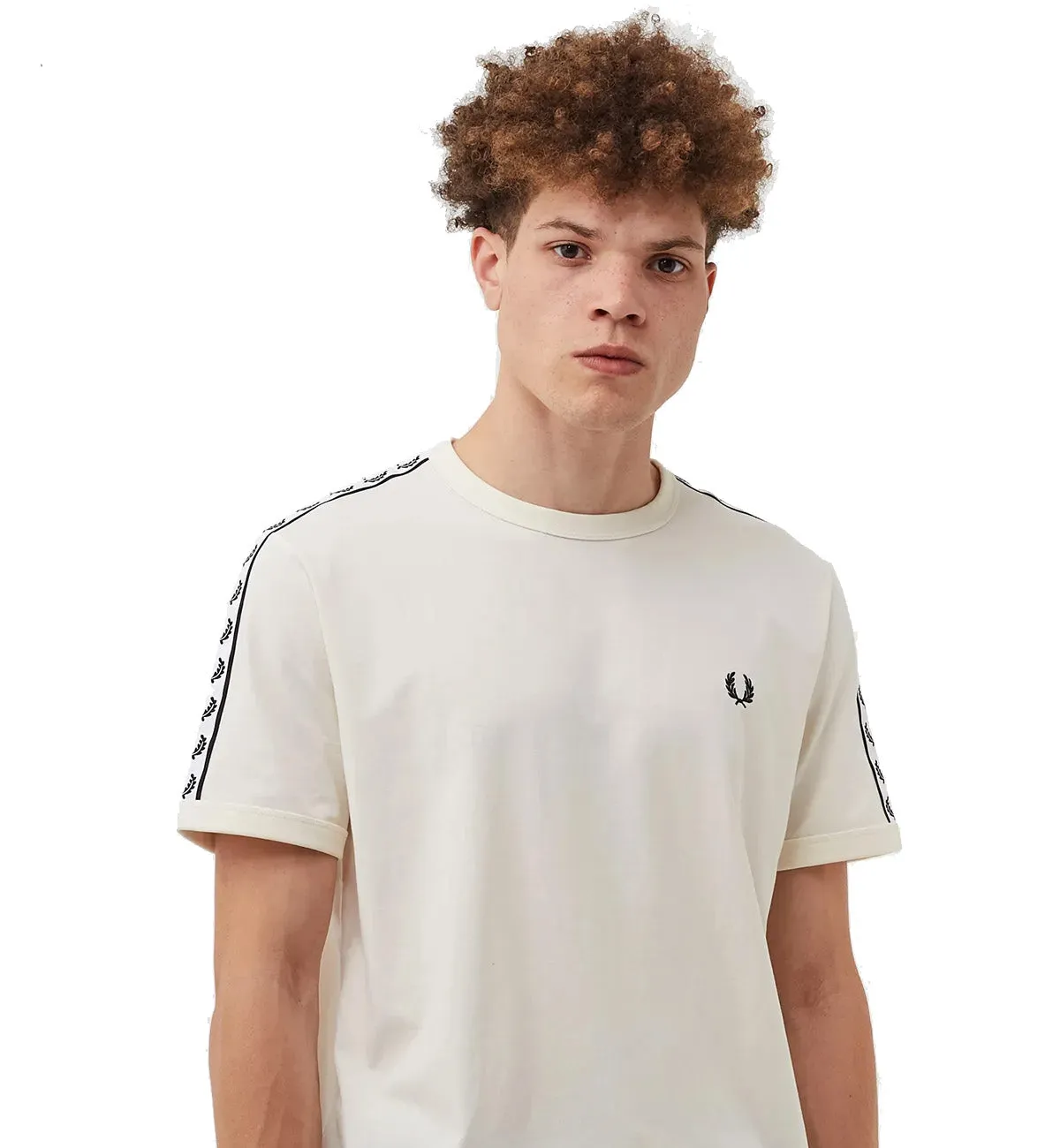 Fred Perry Taped Ringer Tee (Ecru)