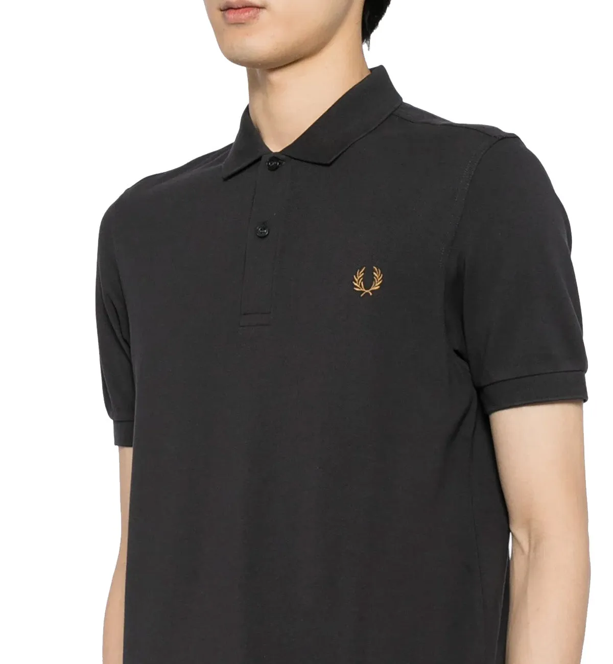Fred Perry Tennis Polo Shirt - Black (Gold Laurel)