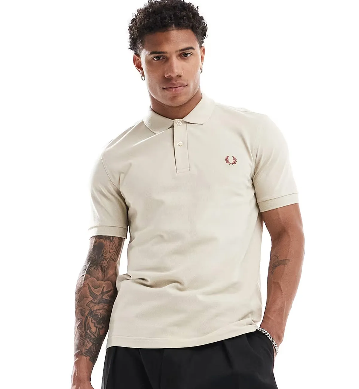Fred Perry Tennis Polo Shirt - Light Beige