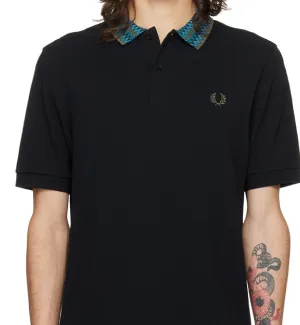 Fred Perry Woven Design Contrast Polo Shirt