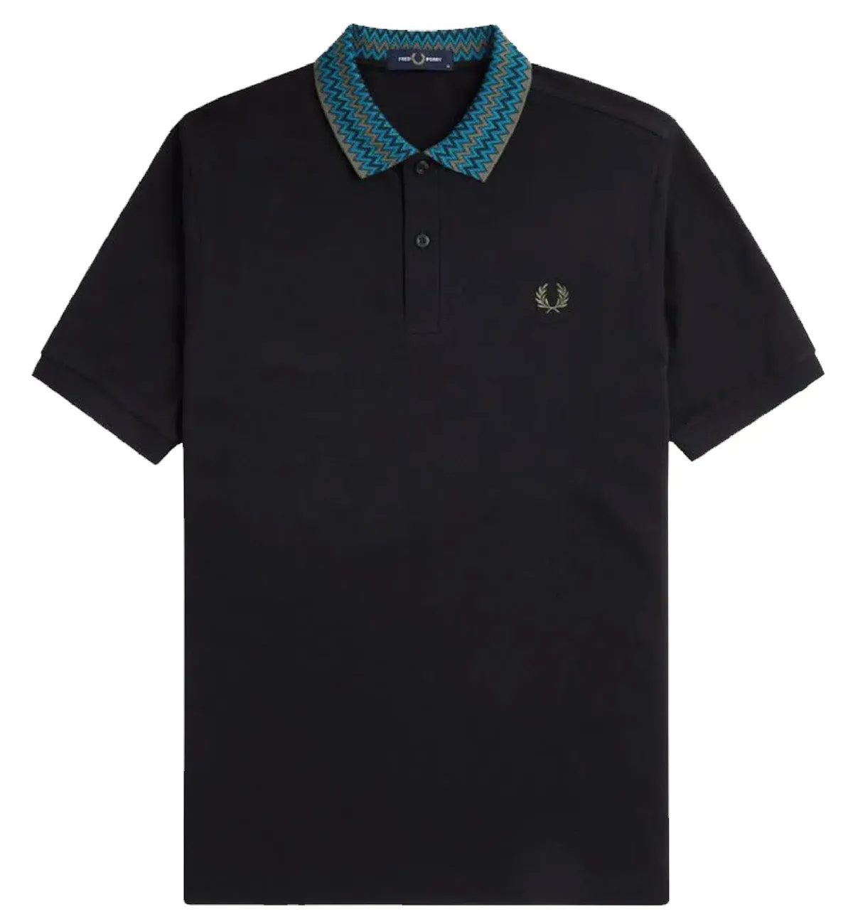 Fred Perry Woven Design Contrast Polo Shirt