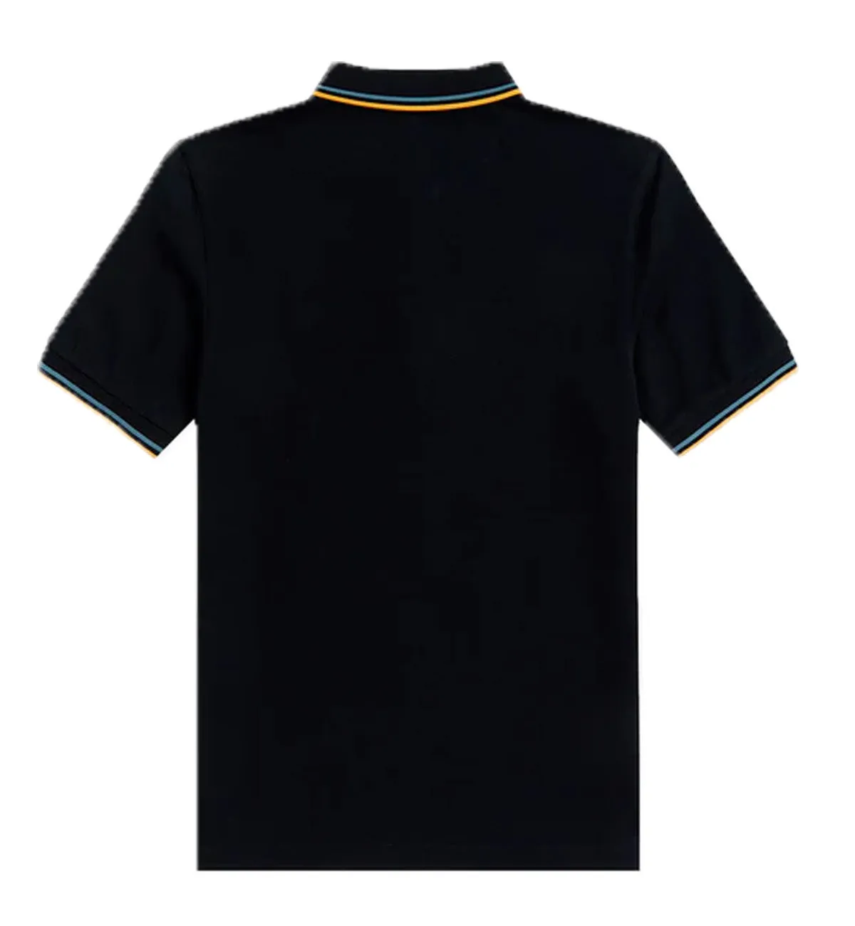 Fred Perry Yellow Blue Stripe Black Polo Shirt