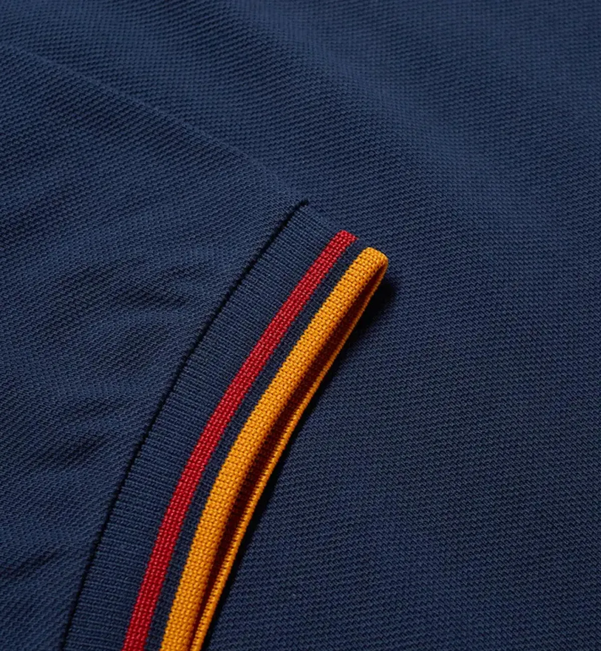 Fred Perry Yellow Red Stripe Navy Polo Shirt