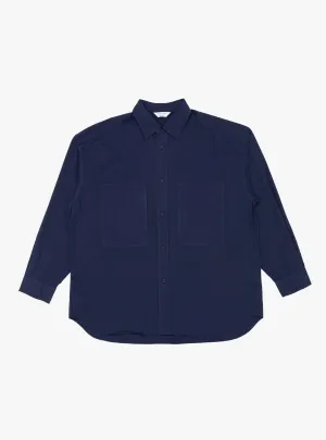 Garment-Dye Over Shirt Deep Blue
