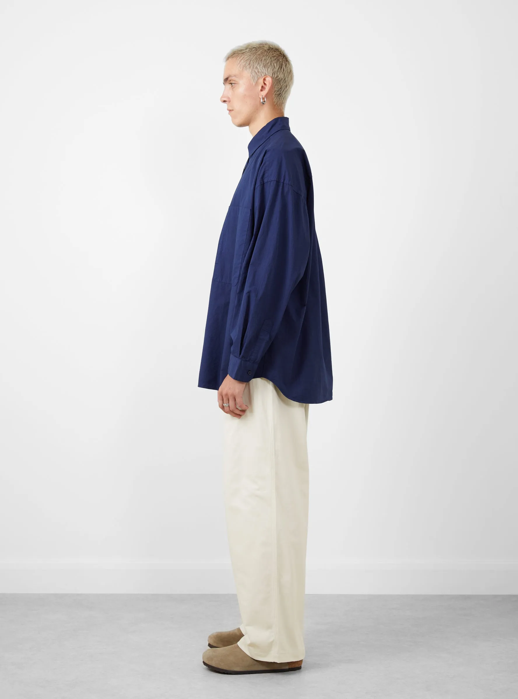 Garment-Dye Over Shirt Deep Blue