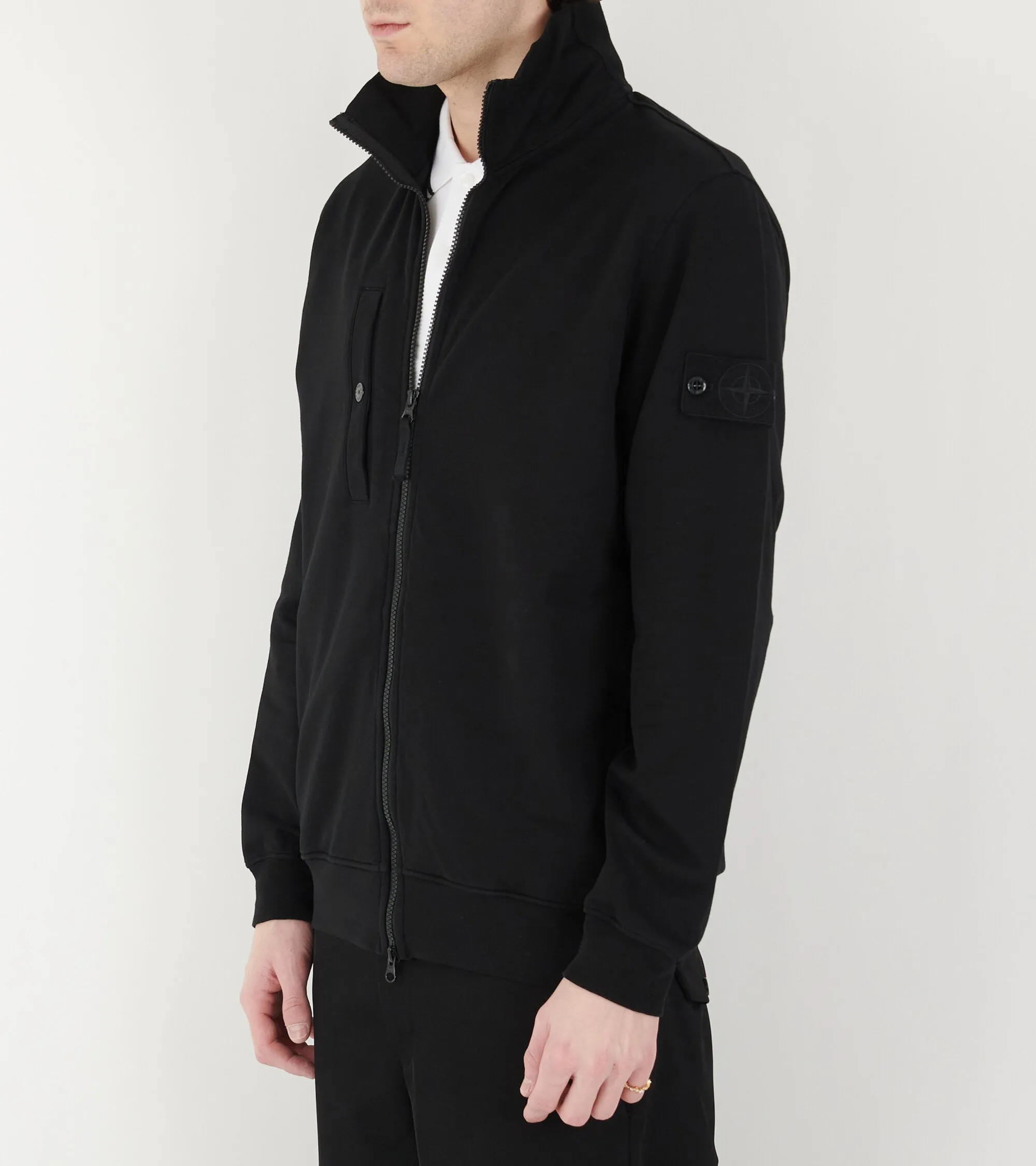 Ghost High Neck Zipper Black