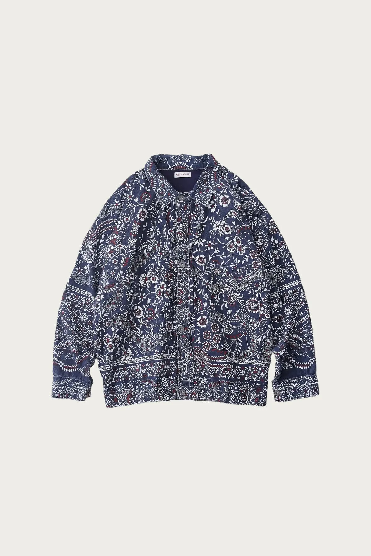 Gyan Bandana Trucker Jacket - Navy